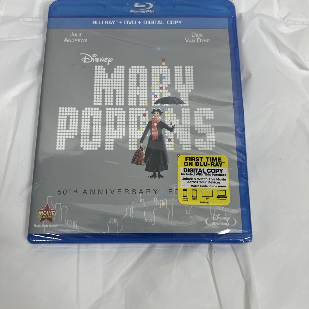 Mary Poppins (50th Anniversary) (Blu-ray, 1964) New. Still Sealed.